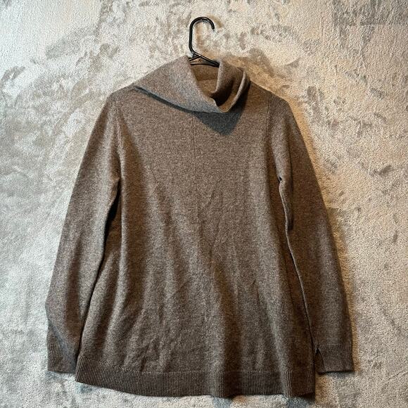 Margaret O’Leary 100% Cashmere Knit Sweater Turtle Neck Brown Women’s Size XS - Picture 3 of 7